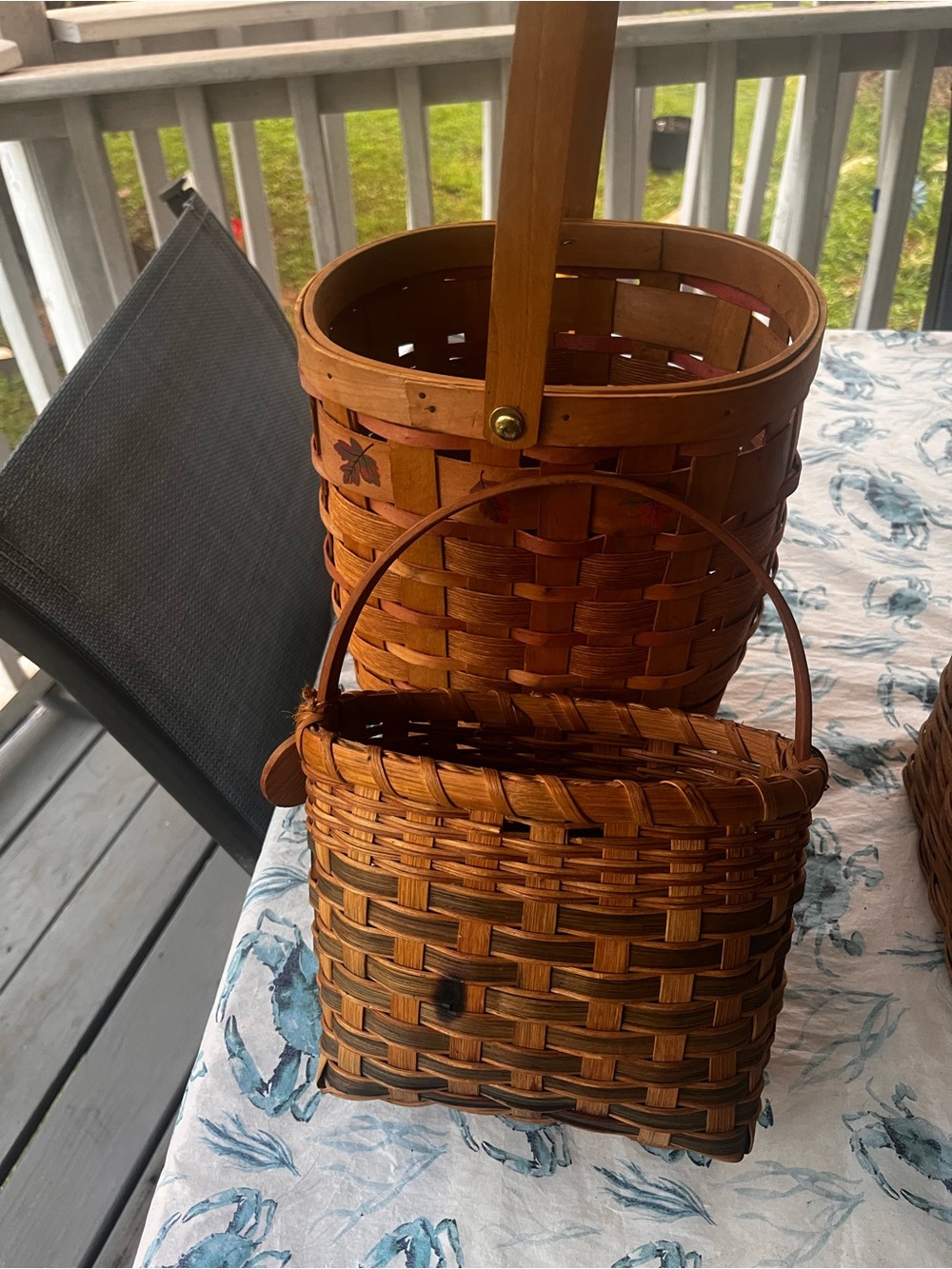 Handwoven Brown Wicker Storage Basket - Home Accents